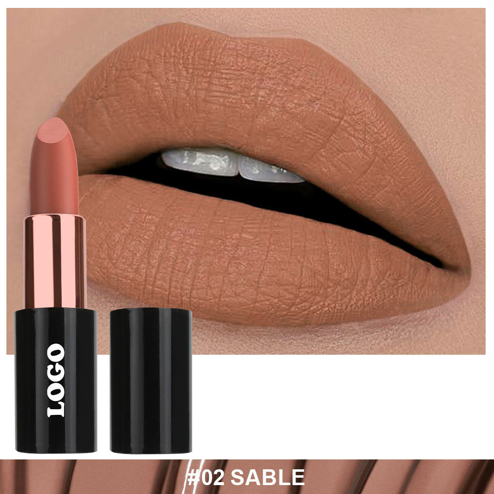 24 Color Matte Lipstick Nude No Dry Lips High Pigment Waterproof Magnetic Tube
