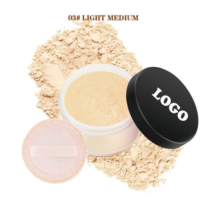 14-Shade Loose Setting Powder With Puff Waterproof Oil-Control Long-Lasting