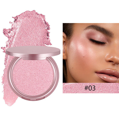 9-Shade Highlighter Compact Shimmer Soft Creamy Skin-Adhering Long Lasting