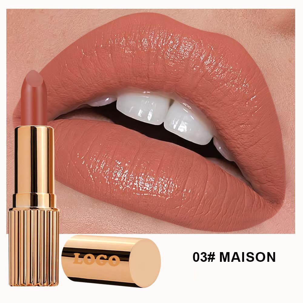 24 Color Matte Lipstick High Pigmented Long Lasting Waterproof Gold Tube