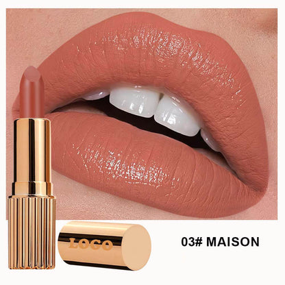 24 Color Matte Lipstick High Pigmented Long Lasting Waterproof Gold Tube