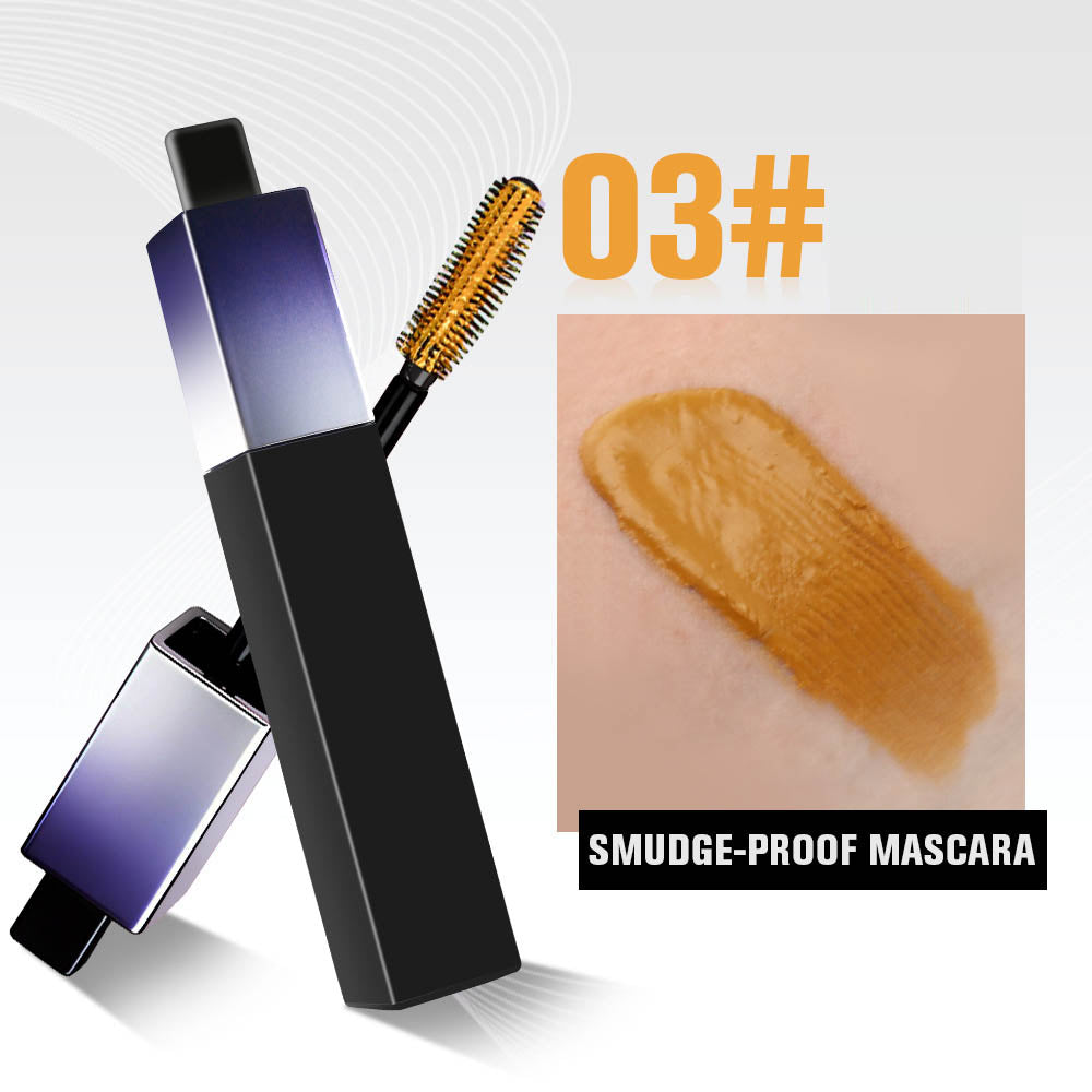 5-color Colored Mascara With Flexible Silicone Brush Head Long Curled Waterproof