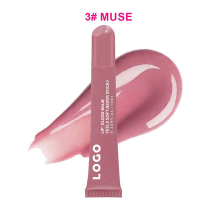 8 Color Peptide Lip Gloss Vitamin E Lip Plumping Oil Moisturizing Lip Glaze