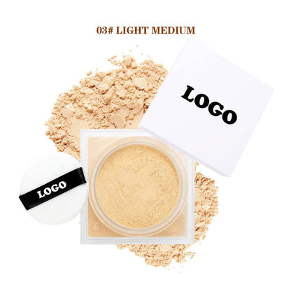 14-Shade Loose Setting Powder With Puff Oil-Control Waterproof Long-Lasting