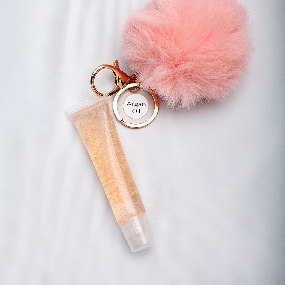13 Color Fruity Lip Gloss Pompom Keychain Vegan Lipgloss 15ml Private Label