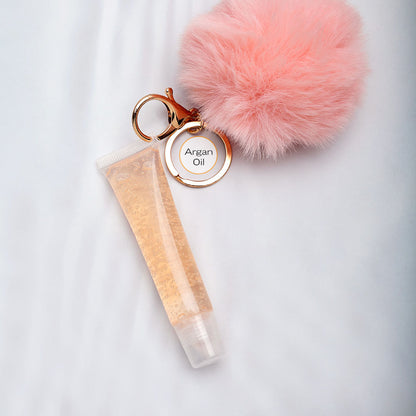 13 Color Fruity Lip Gloss Pompom Keychain Vegan Lipgloss 15ml Private Label