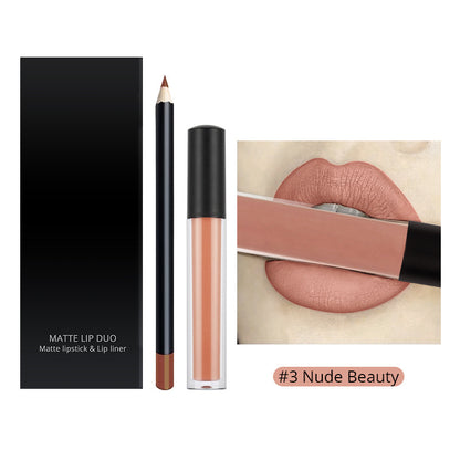 30 Color Liquid Lipstick Lip Liner Set Matte Lipstick Kit Long Lasting Waterproof
