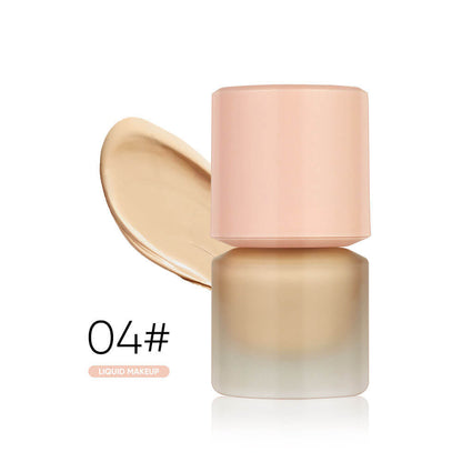 12-Shade Liquid Foundation High-Coverage Long-Lasting Flawless Waterproof 15ml