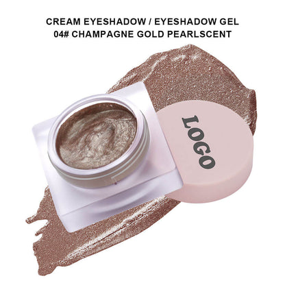 10-Color Cream Eyeshadow Shimmer Waterproof Long-Lasting High Pigmented