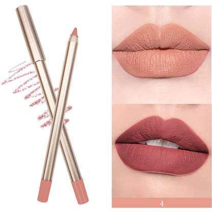 15 Color Matte Lip Liner Gold Lip Pencil Waterproof High Pigmented Vegan