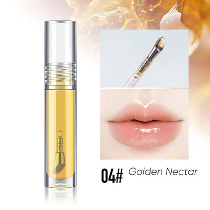 6-Shade "Ice Bomb" Plumping Lip Oil Cooling Dewy Lip Gloss Zinc Alloy Applicator
