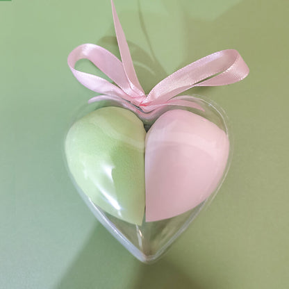 2 in 1 makeup sponge beauty blender powder puff heart-shaped soft