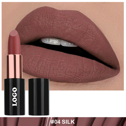 24 Color Matte Lipstick Nude No Dry Lips High Pigment Waterproof Magnetic Tube
