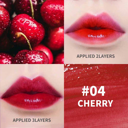 4-color Fruit Juice Lip Stain Jelly Lip and Cheek Tint Moisturizing Natural