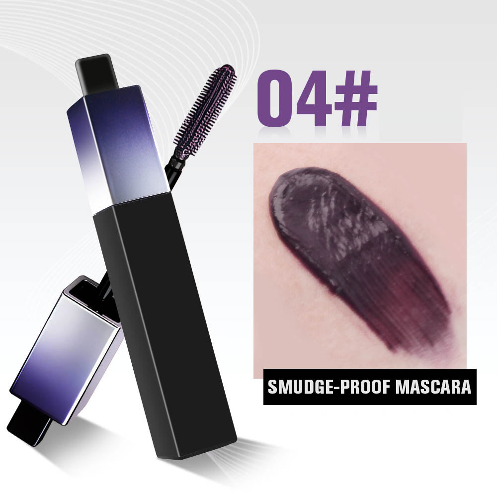 5-color Colored Mascara With Flexible Silicone Brush Head Long Curled Waterproof