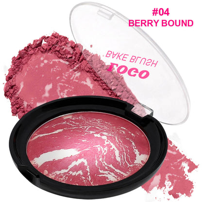 12-Color Baked Blush Mixed-Shade Palette Matte & Shimmer Long-Lasting Vegan