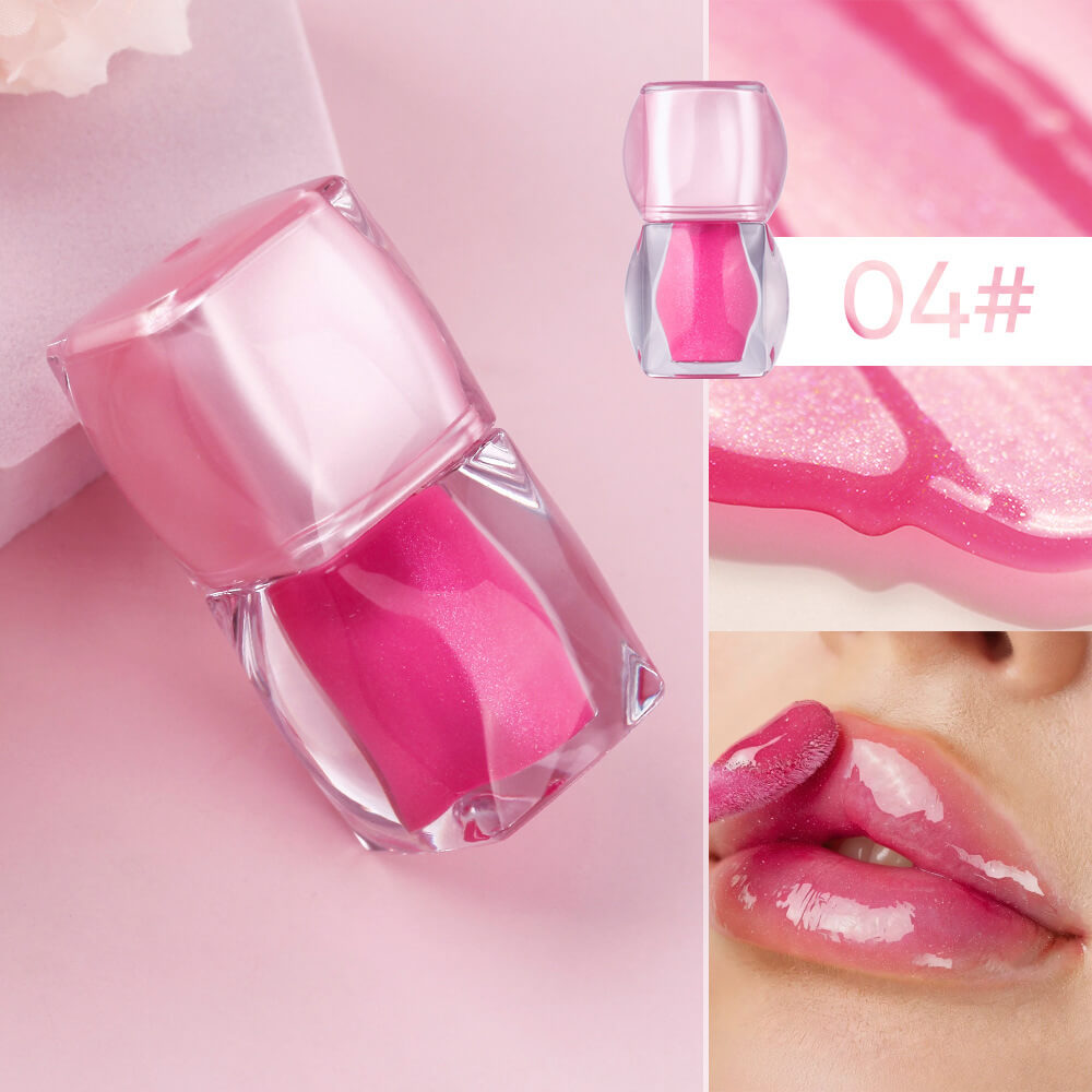 7-Color Shimmer Lip Gloss Metallic Lip Glaze Moisturizing High Pigment Vegan