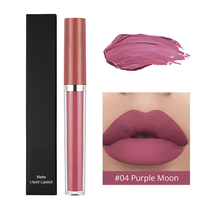 12-color Nude Matte Liquid Lipstick Non-sticky Velvet Mist Lip Mud Private Label