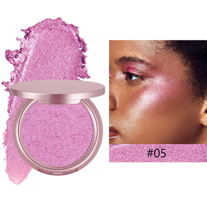 9-Shade Highlighter Compact Shimmer Soft Creamy Skin-Adhering Long Lasting