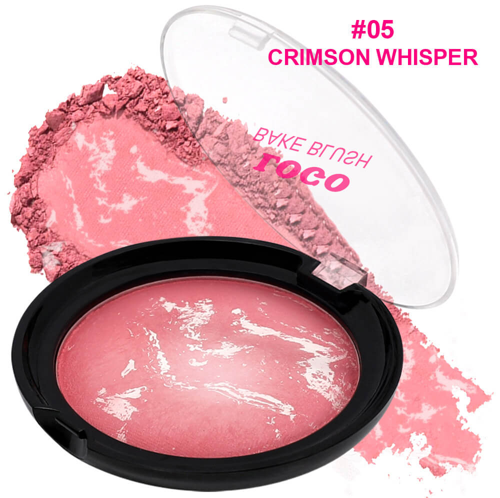 12-Color Baked Blush Mixed-Shade Palette Matte & Shimmer Long-Lasting Vegan
