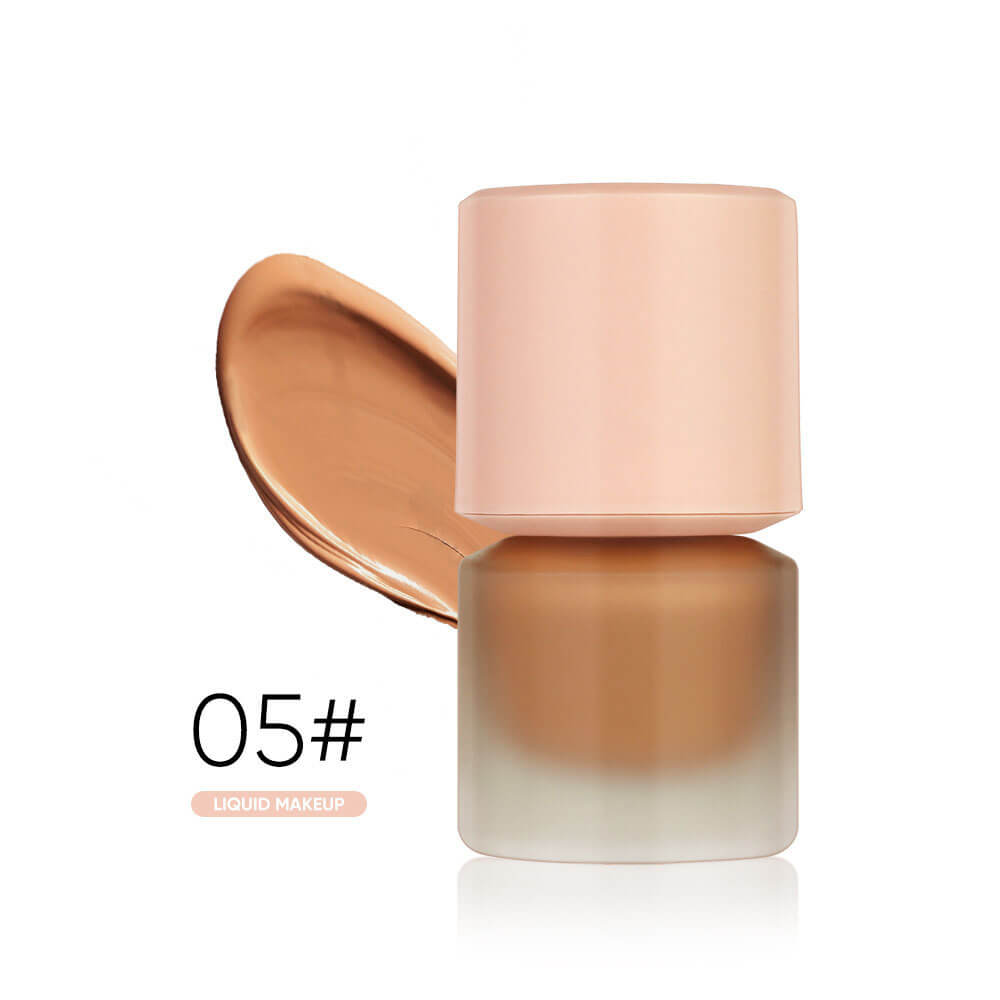 12-Shade Liquid Foundation High-Coverage Long-Lasting Flawless Waterproof 15ml