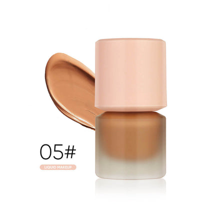 12-Shade Liquid Foundation High-Coverage Long-Lasting Flawless Waterproof 15ml