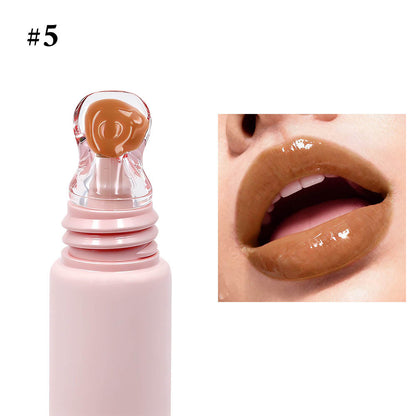 24 Color Peptide Lip Gloss Moisturizing Hydrating Lip Cream Squeeze Tube