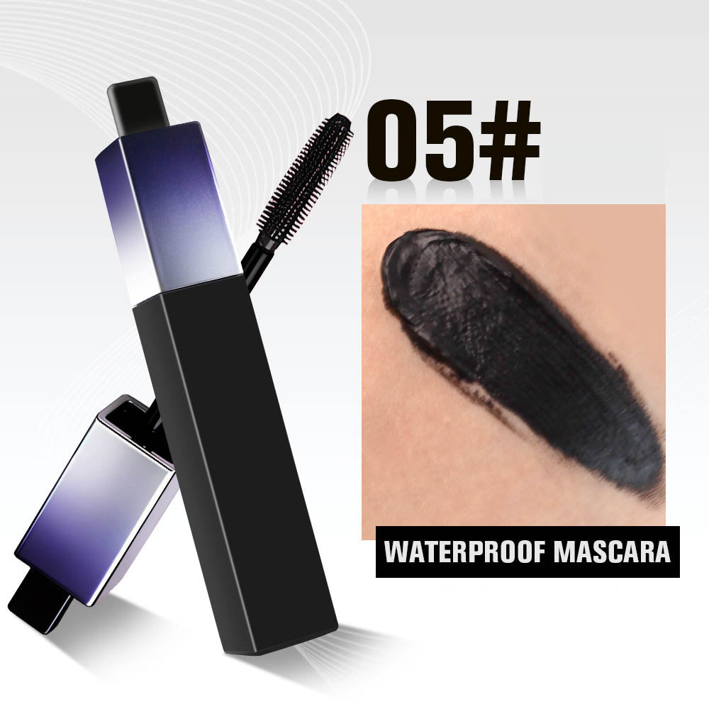 5-color Colored Mascara With Flexible Silicone Brush Head Long Curled Waterproof