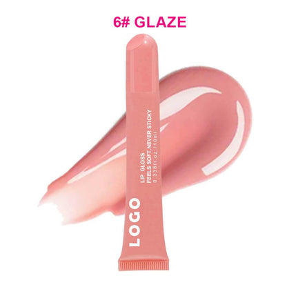 8 Color Peptide Lip Gloss Vitamin E Lip Plumping Oil Moisturizing Lip Glaze