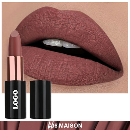 24 Color Matte Lipstick Nude No Dry Lips High Pigment Waterproof Magnetic Tube