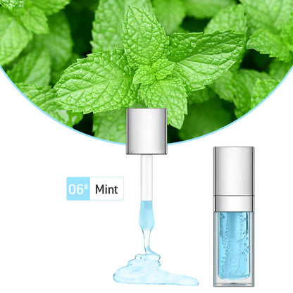 48 Colors Lip Oil Fruit Lip Gloss Lip Plumping Oil Vegan Moisturizing Silver-Plated Tube
