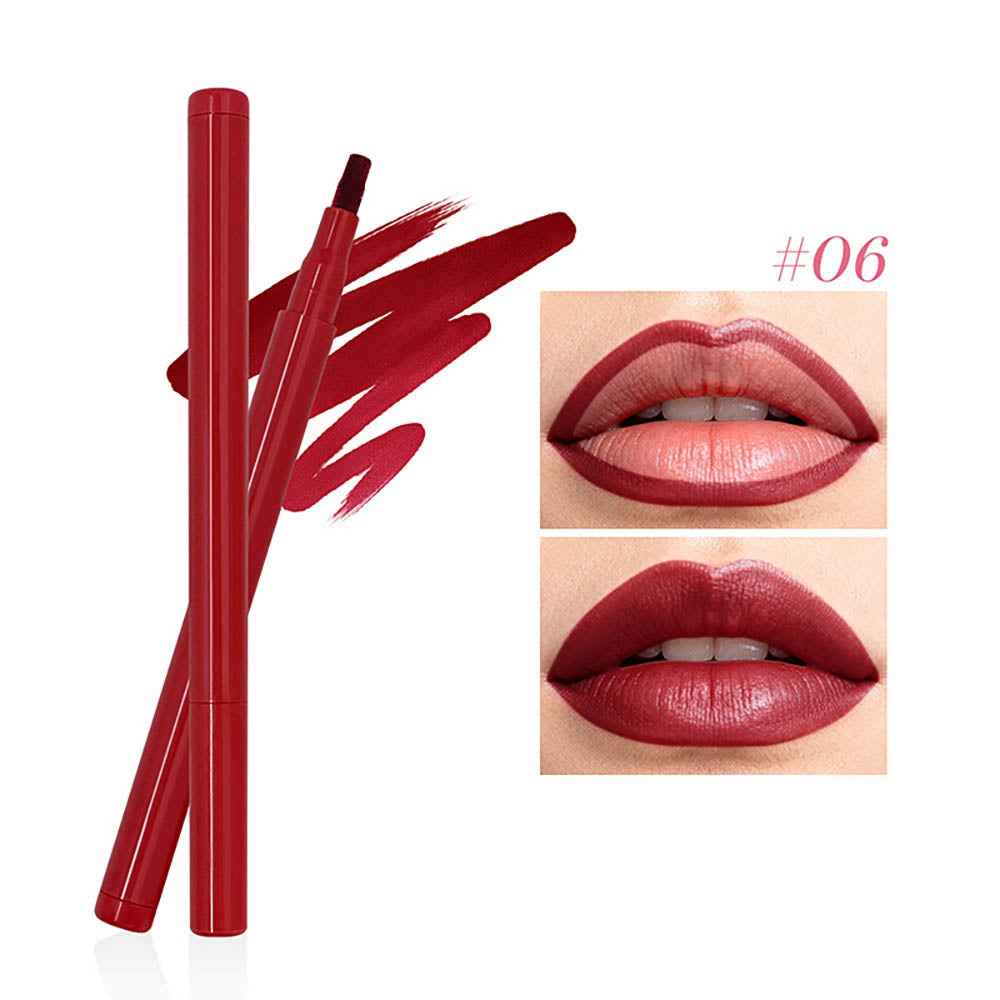8-color Flocking Matte Liquid Lipstick Pen Cotton Tip Lip Liner Long-lasting