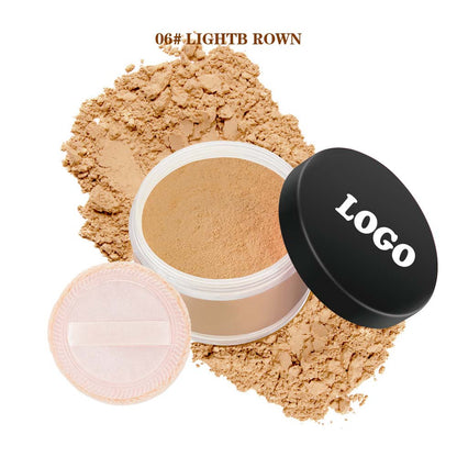 14-Shade Loose Setting Powder With Puff Waterproof Oil-Control Long-Lasting