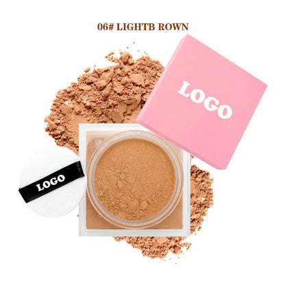 14-Shade Setting Loose Powder With Puff Long-Lasting Waterproof Oil-Control