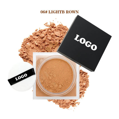 14-Shade Loose Setting Powder With Puff Oil-Control Long-Lasting Waterproof