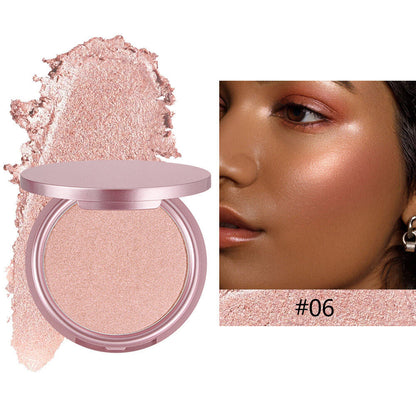 9-Shade Highlighter Compact Shimmer Soft Creamy Skin-Adhering Long Lasting