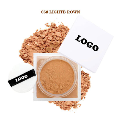 14-Shade Loose Setting Powder With Puff Oil-Control Waterproof Long-Lasting