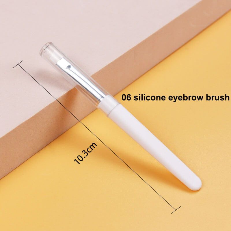 White makeup brush silicone lip eyebrow eyeliner brushes portable