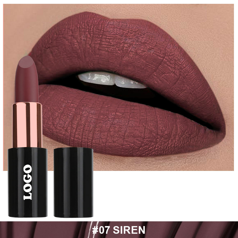 24 Color Matte Lipstick Nude No Dry Lips High Pigment Waterproof Magnetic Tube