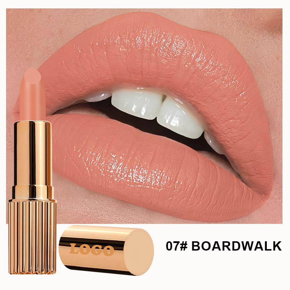 24 Color Matte Lipstick High Pigmented Long Lasting Waterproof Gold Tube