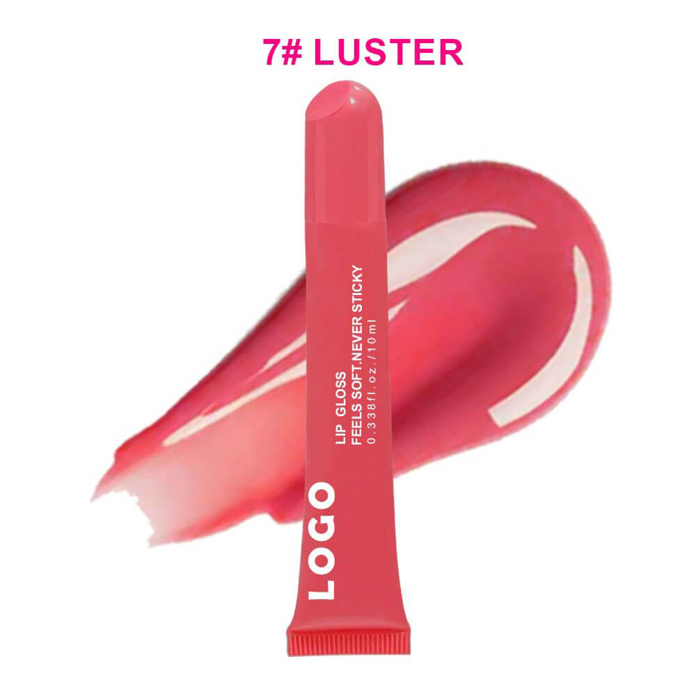 8 Color Peptide Lip Gloss Vitamin E Lip Plumping Oil Moisturizing Lip Glaze
