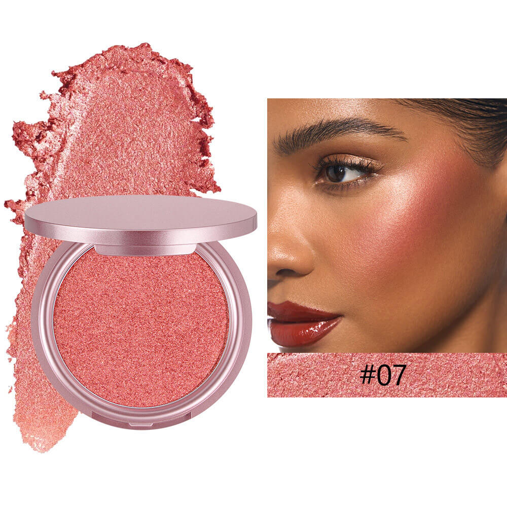 9-Shade Highlighter Compact Shimmer Soft Creamy Skin-Adhering Long Lasting