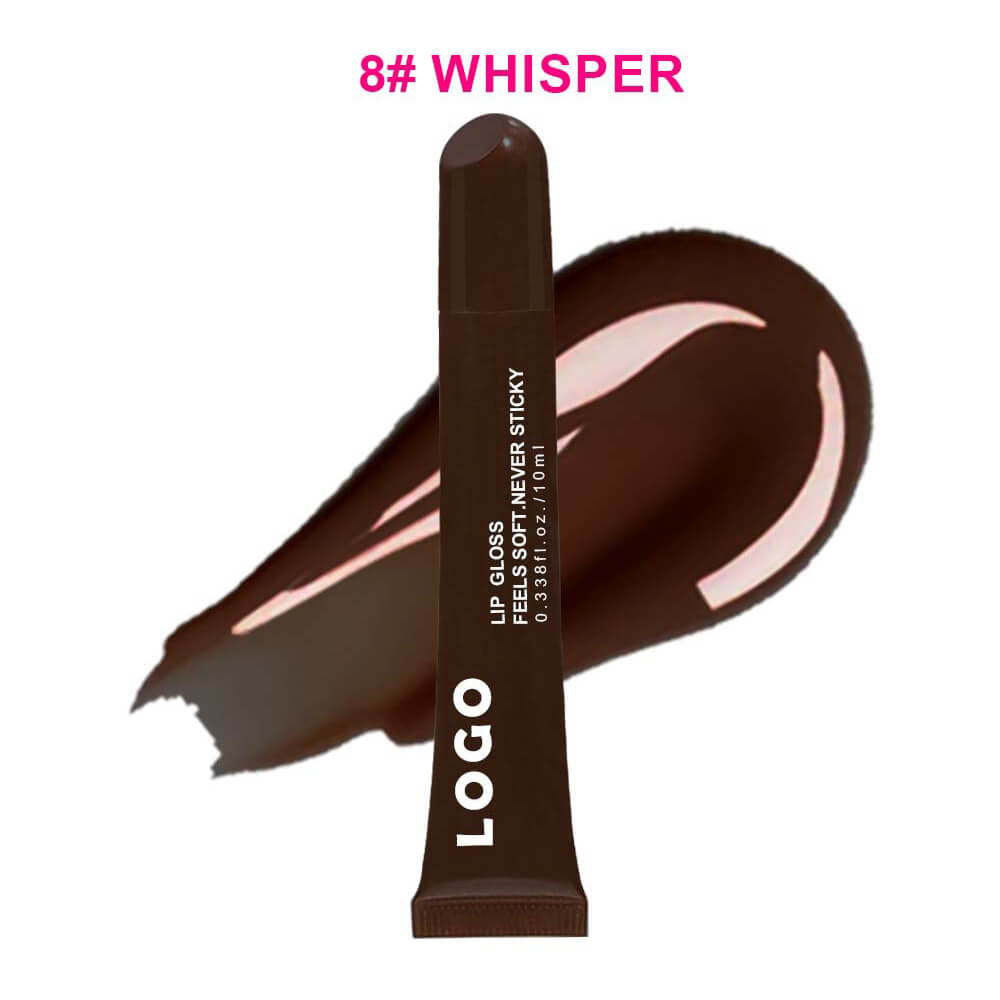 8 Color Peptide Lip Gloss Vitamin E Lip Plumping Oil Moisturizing Lip Glaze