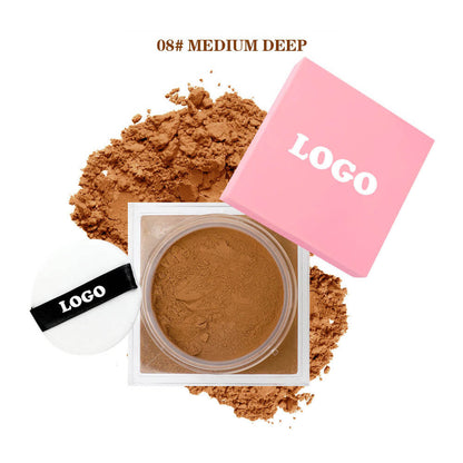 14-Shade Setting Loose Powder With Puff Long-Lasting Waterproof Oil-Control