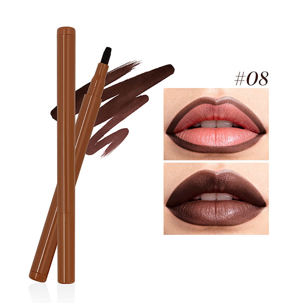8-color Flocking Matte Liquid Lipstick Pen Cotton Tip Lip Liner Long-lasting