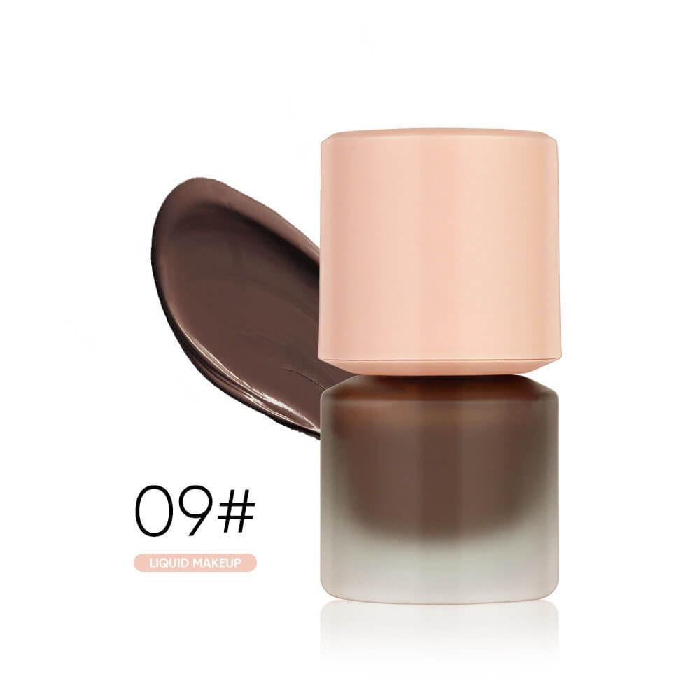 12-Shade Liquid Foundation High-Coverage Long-Lasting Flawless Waterproof 15ml