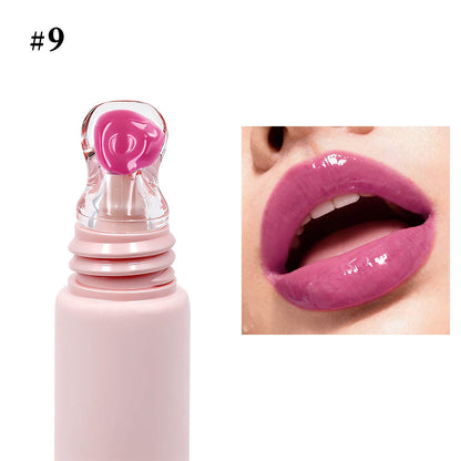 24 Color Peptide Lip Gloss Moisturizing Hydrating Lip Cream Squeeze Tube
