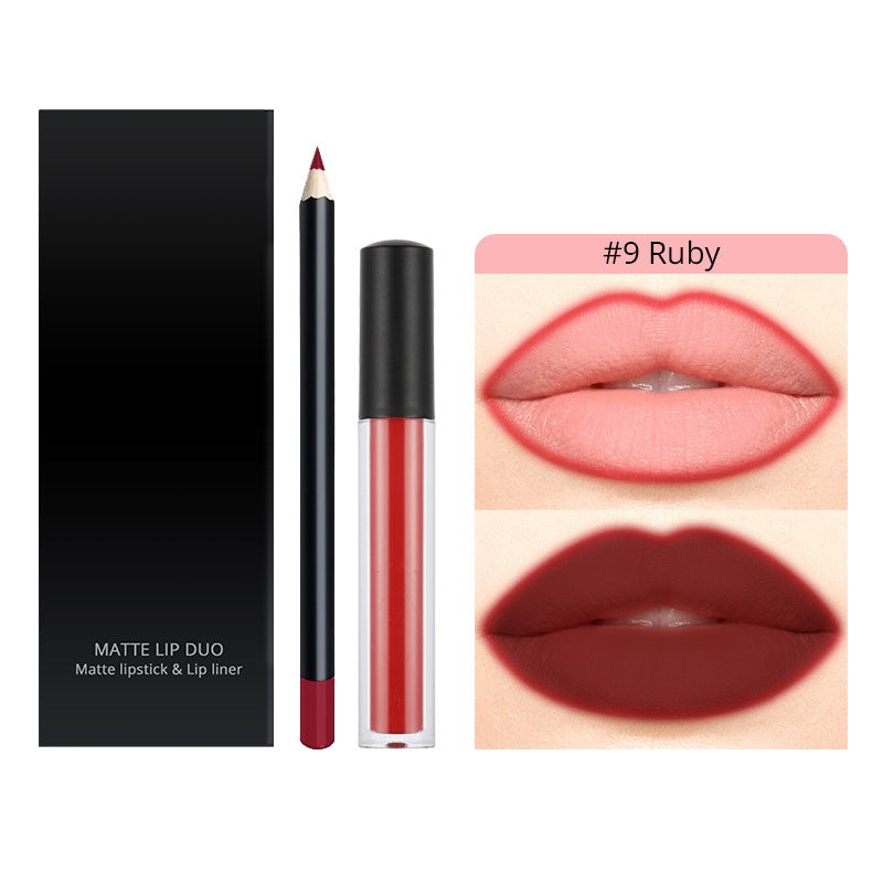 30 Color Liquid Lipstick Lip Liner Set Matte Lipstick Kit Long Lasting Waterproof