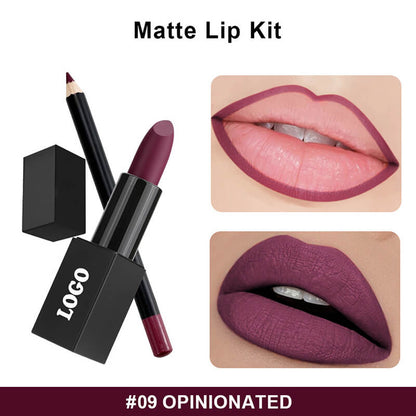 10 color 2 in 1 lip gift kit matte lipstick & lip stain & lip liner set
