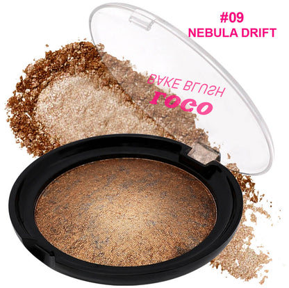 12-Color Baked Blush Mixed-Shade Palette Matte & Shimmer Long-Lasting Vegan